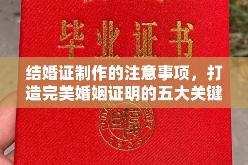 梁河结婚证制作的注意事项，打造完美婚姻证明的五大关键点