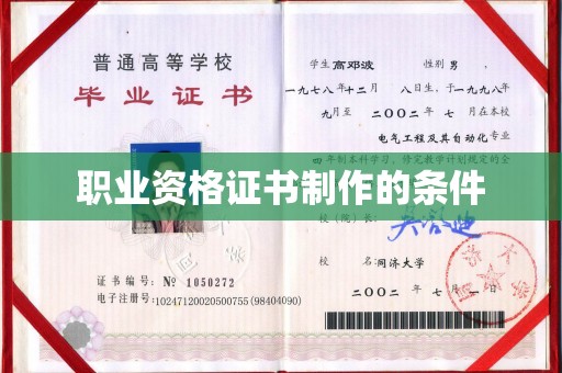梁河职业资格证书制作的条件
